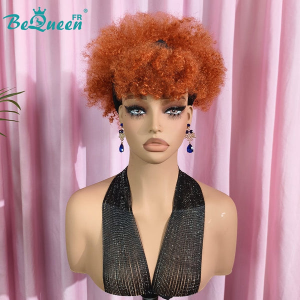 BeQueen Perruque “Finna” Pixie à bandeau Curly avec frange