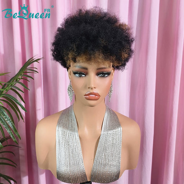 BeQueen Perruque “Finna” Pixie à bandeau Curly avec frange