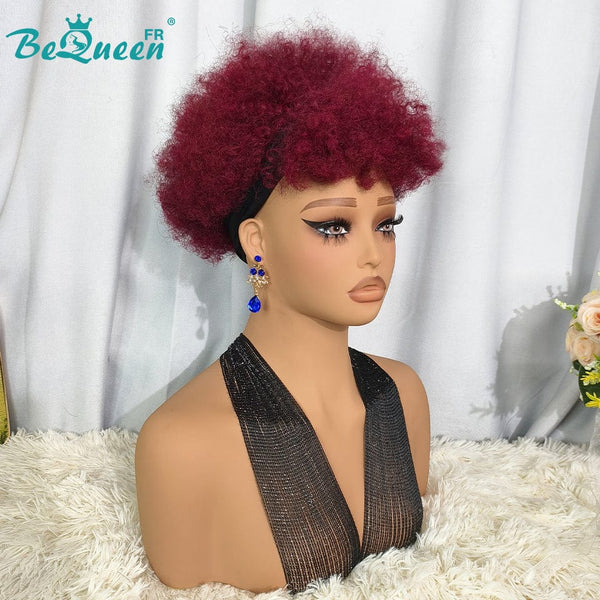 BeQueen Perruque “Finna” Pixie à bandeau Curly avec frange