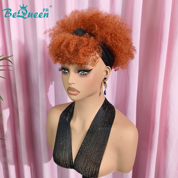 BeQueen Perruque “Finna” Pixie à bandeau Curly avec frange