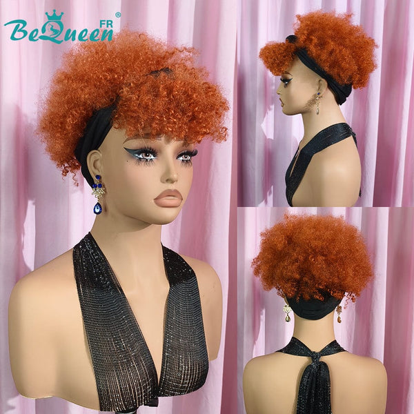 BeQueen Curly Headband Pixie Wig