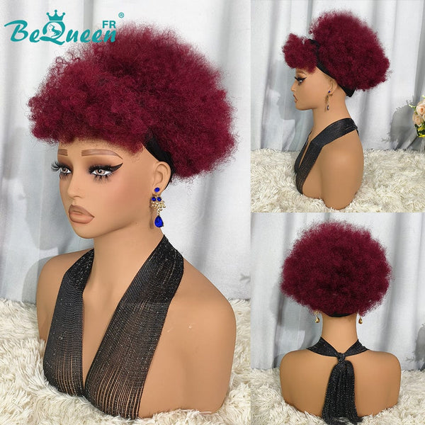 BeQueen Perruque “Finna” Pixie à bandeau Curly avec frange