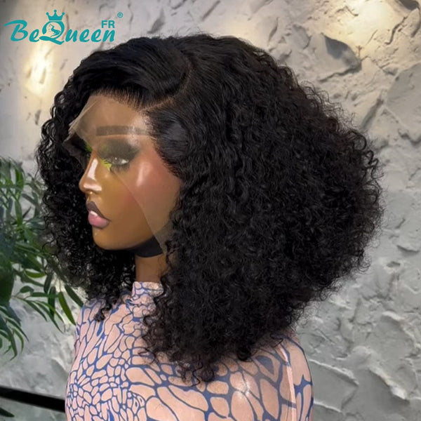 BeQueen "Pamela" Perruque Bob Curly wave avec lace frontale 13*4 12 pouces Moitié prix