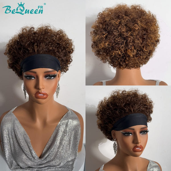 BeQueen Perruque “Ursula” Pixie à bandeau Curly avec couleurs