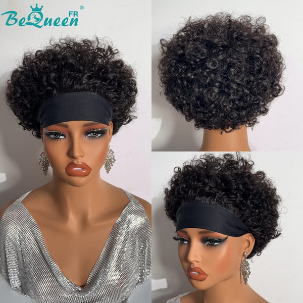 BeQueen Perruque “Ursula” Pixie à bandeau Curly avec couleurs