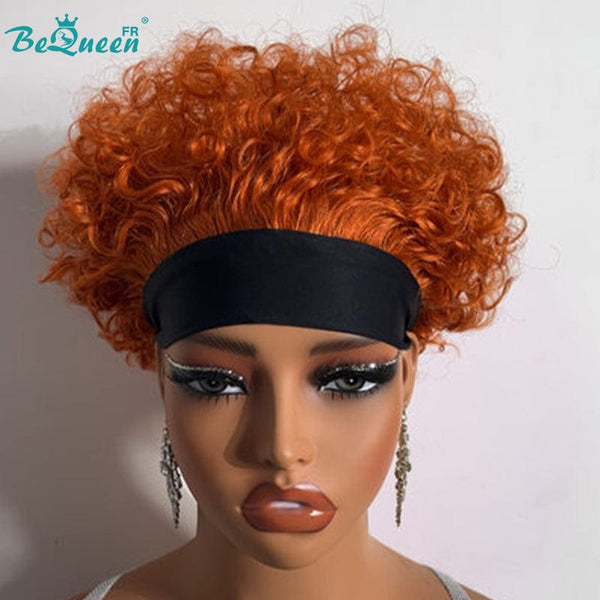 BeQueen Curly Headband Pixie Wig