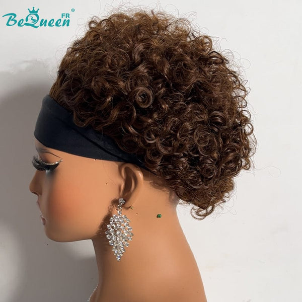 BeQueen Perruque “Ursula” Pixie à bandeau Curly Racine Brun