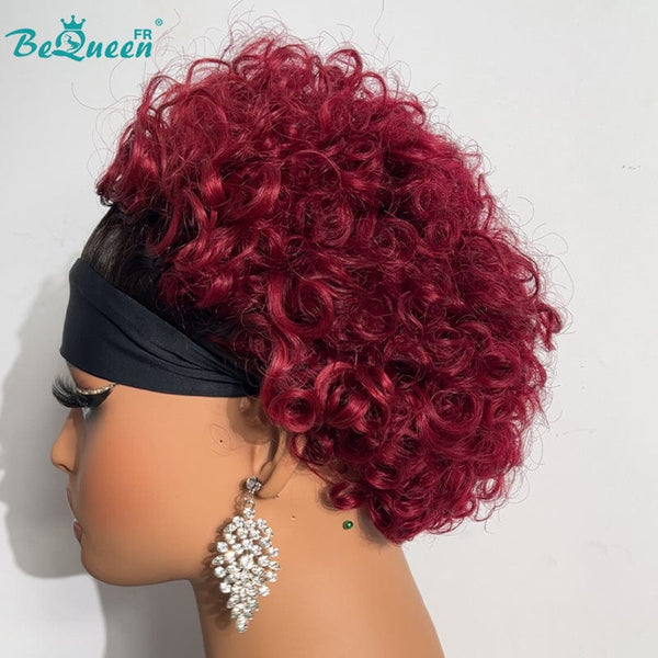 BeQueen Curly Headband Pixie Wig