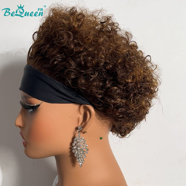 BeQueen Curly Headband Pixie Wig