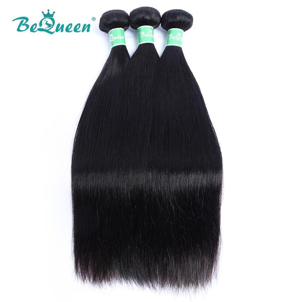 BeQueen Straight Hair Weave Bundles Indisches Haar 100 % Echthaar 10A 