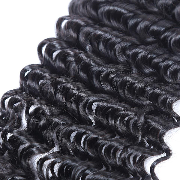 BeQueen Deep Wave Indische Haarwebart Bundles 100 % Echthaar 10A 