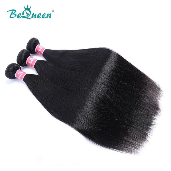 
BeQueen Packs of Weaving Hair Straight Malaysian 100% Virgin Hair 10A