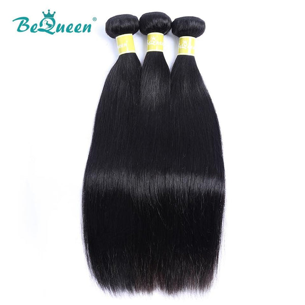 BeQueen  Paquets de Tissage Cheveux Lisses Cheveux Péruviens 100% Cheveux vierges 12A