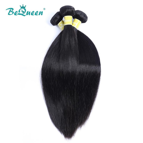 BeQueen  Paquets de Tissage Cheveux Lisses Cheveux Péruviens 100% Cheveux vierges 12A