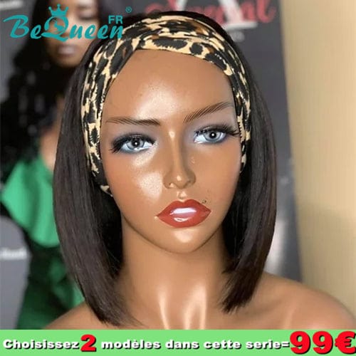 BeQueen 99€=2 Perruques Perruque Bob à Bandeau Lisse