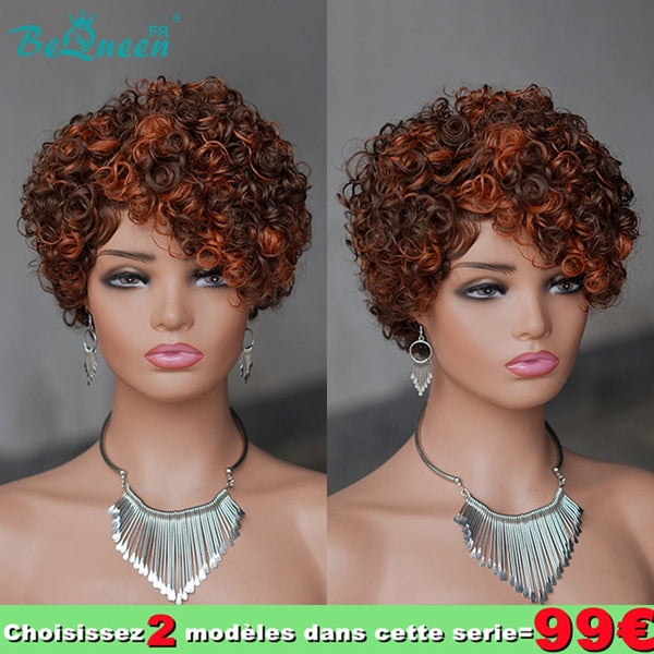 Bequeen 99€=2 perruques Perruque “Chelsea”  Brun mix Orange