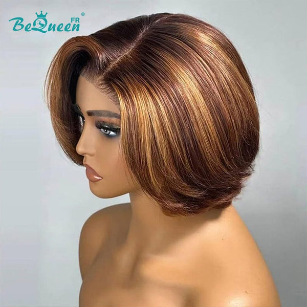 BeQueen 179€=3 "Betty" wigs Pixie Wig Brown mix Honey Glueless 