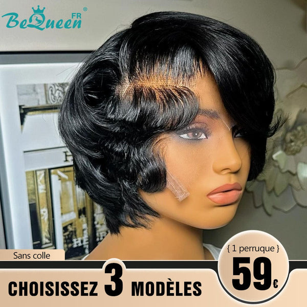 BeQueen €179 = 3 “Kseniya” wigs Glueless Pixie Wig 