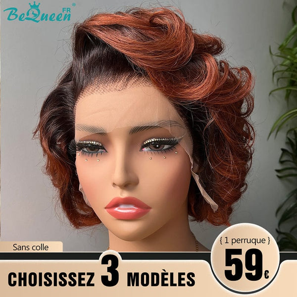 BeQueen 179€=3 wigs "Miki" Glueless Pixie Wig 