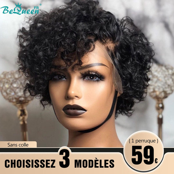 BeQueen 179€=3 wigs "Paula" BOB Wig 8 Inch Glueless 