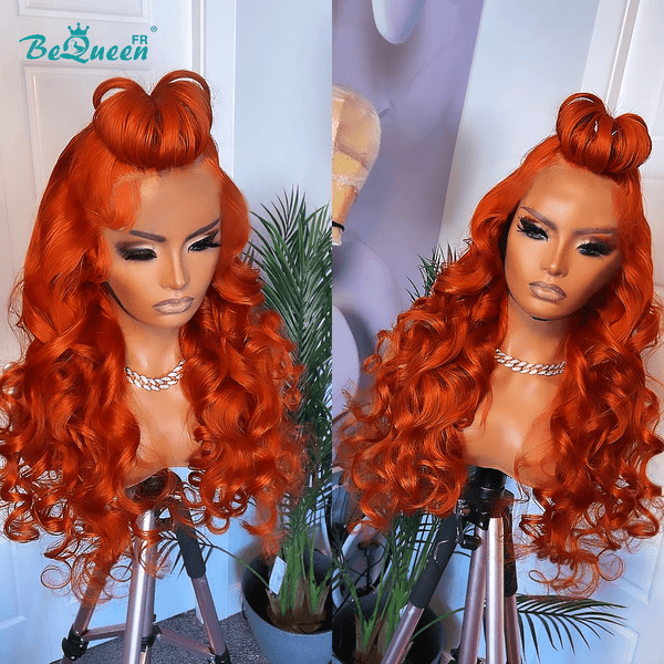 Bequeen 399€=4 Wigs "Iris" Long Body Wave Orange Wig Glueless lace 4*4 