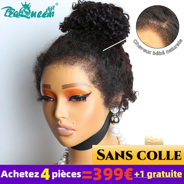 BeQueen 399€=4 Wigs "Shannelle" Bob Wig Curly Edges Curly Wave Glueless lace 13X6 