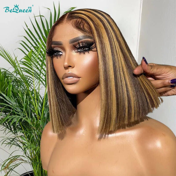 BeQueen "Bonnie" Customized Straight Bob Wig Ready to Wear Glueless 4X4 