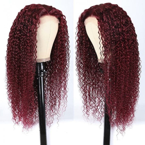 Bequeen “Hulda” Perruque Curly wave Couleur rouge bordeaux avec lace frontale 13x4