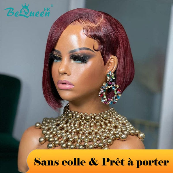 BeQueen "Kiana" Perruque Customisée Bob Lisse Prêt à porter Sans Colle 4X4