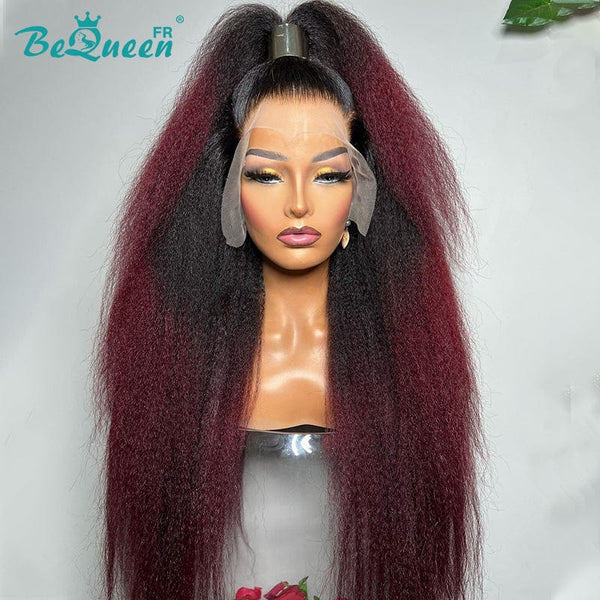 BeQueen "Liberty" Perruque Longue Kinky Straight avec Lace Frontale 13x4