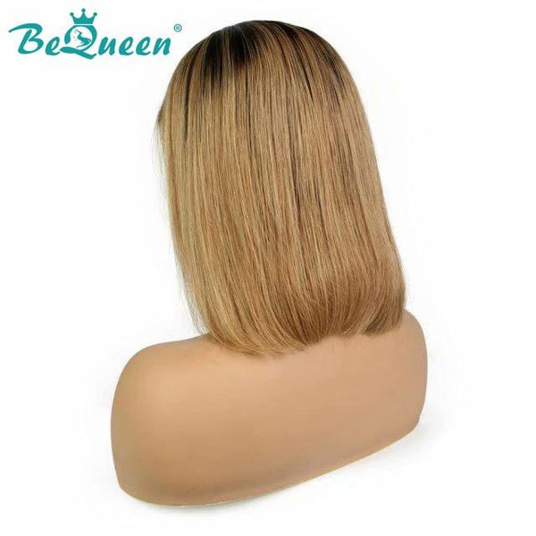 BeQueen Bob-Perücke mit vorderer Spitze, braun, blond und schwarz, VERRÜCKTLICH günstiger Preis 