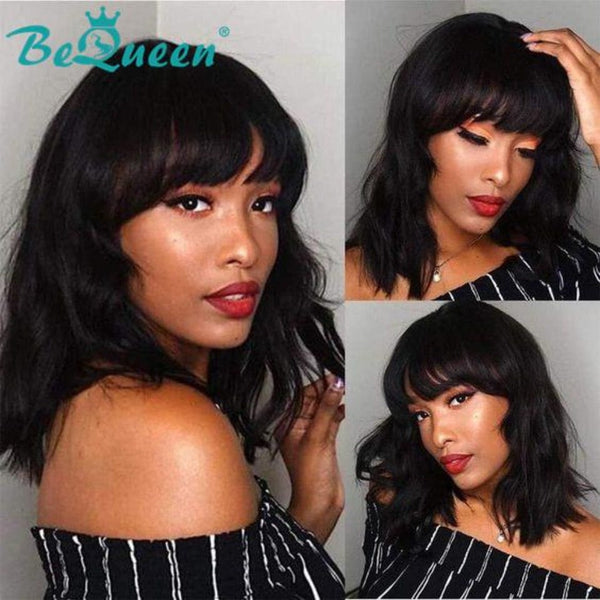 BeQueen Perruque Bob "Alison" Closure Body Wave avec Frange