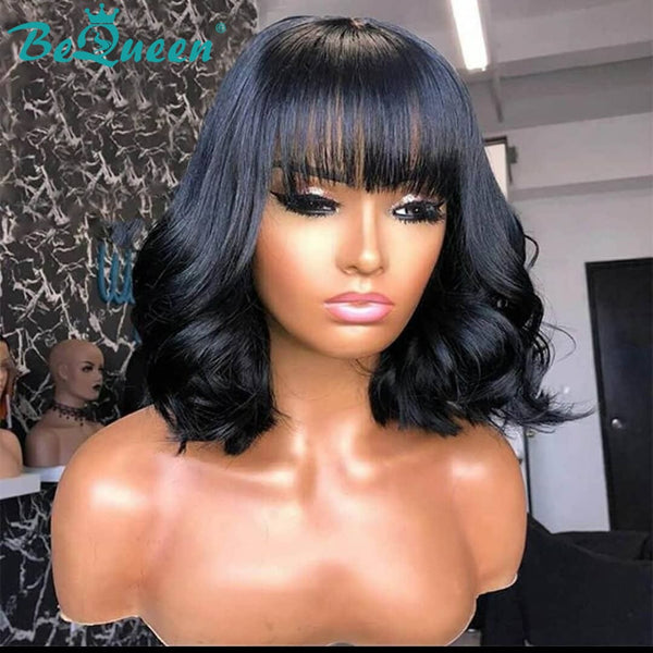 BeQueen Perruque Bob "Alison" Closure Body Wave avec Frange