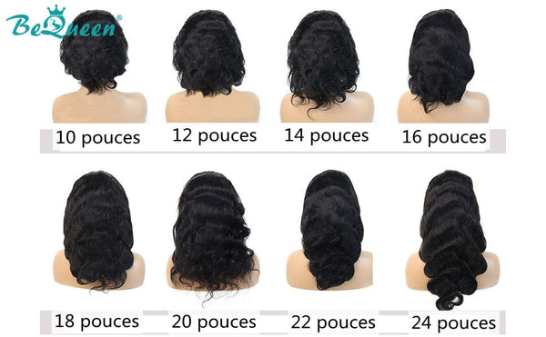 BeQueen Perruque Bob "Alison" Closure Body Wave avec Frange