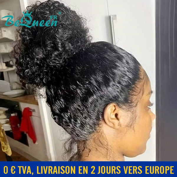 BeQueen "Shannelle" Perruque avec Chignon Curly wave Lace 360 250% Densité en France