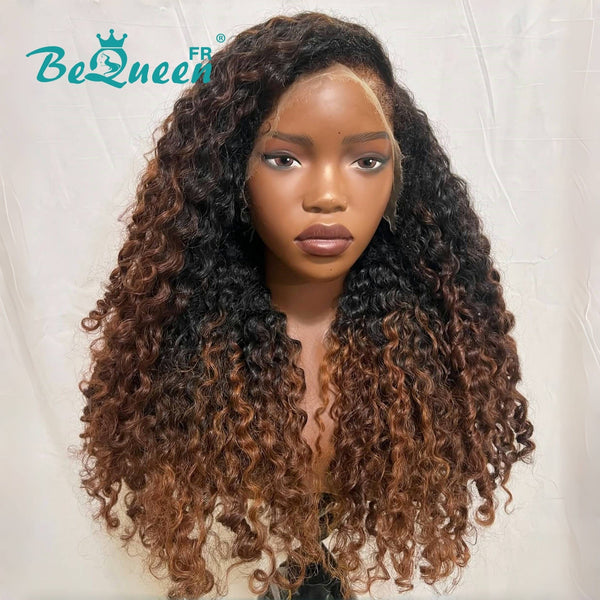 Bequeen "Sierra" Perruque Longue Curly wave Couleur avec lace frontale 13x4 250% Densité