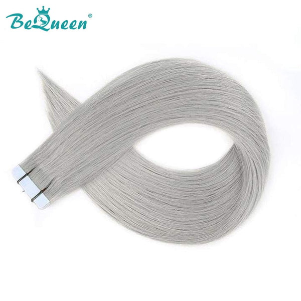 BeQueen Vingt Pièces d'Extensions Tape Ins Crochet Cheveux Raides de Couleur 100% Cheveux humains 100g par paquet