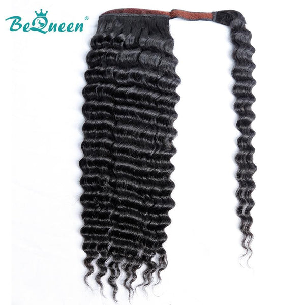 BeQueen Extensions Clip Ins avec Queue de cheval Cheveux Kinky Curly