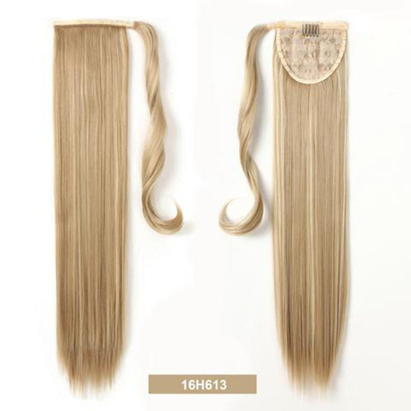 BeQueen Extensions Queue de Cheval Cheveux Raides de Couleur 100% Cheveux humains avec Queue de cheval