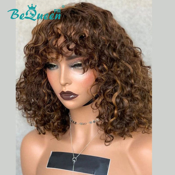 BeQueen Wig "Clare" Deep wave Brown mix Honey Wholesale Price 