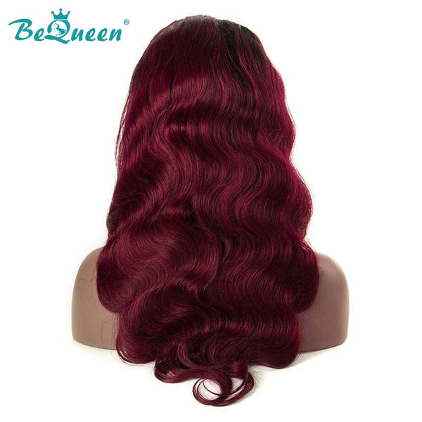 BeQueen Perruque “Cloris” Body Wave Rouge bordeau et noir  #1B99J