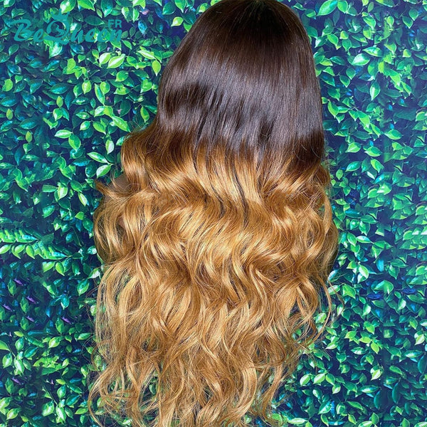 Bequeen "Jade" Ombre Body Wave Chestnut Honey Blonde Frontal Wig 