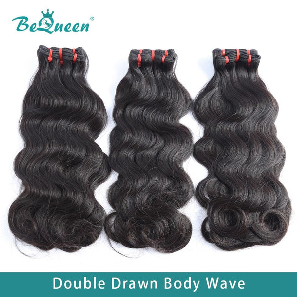 BeQueen Tissage Body Wave à Double Tirage Cheveux Fumi 100% Cheveux vierges