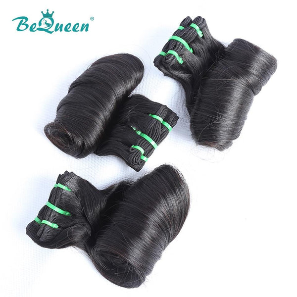 BeQueen Tissage Cheveux Bouclés Egg Curl à Double Tirage Cheveux Fumi 100% Cheveux vierges