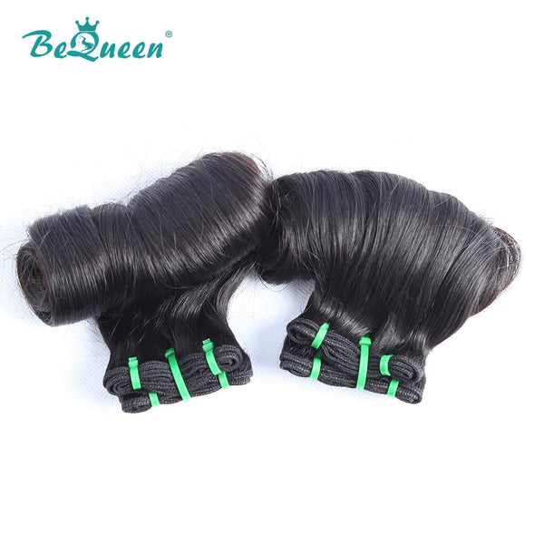 BeQueen Double Drawn Egg Curl Haarwebart, Fumi-Haar, 100 % reines Haar 