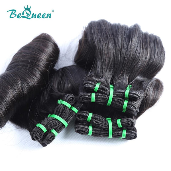 BeQueen Tissage Cheveux Bouclés Egg Curl à Double Tirage Cheveux Fumi 100% Cheveux vierges