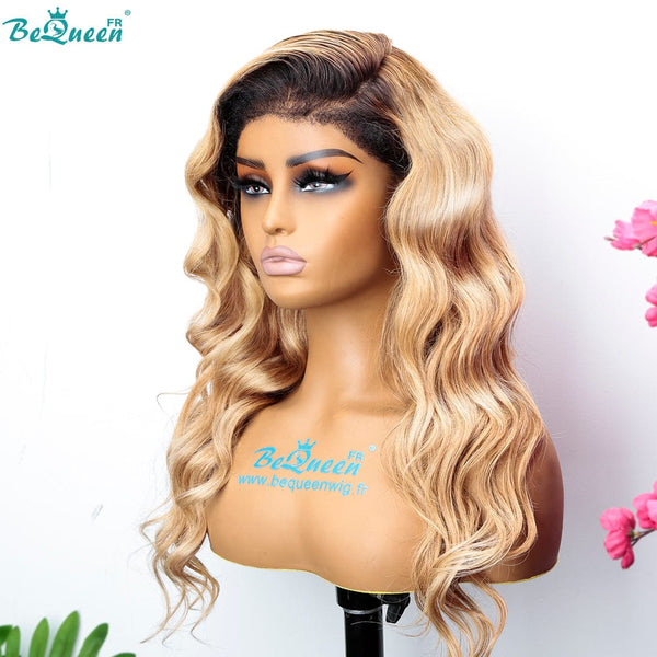 BeQueen “Jenny” Long Curly Edges Body Wave Wig with 4x4 Lace Closure 