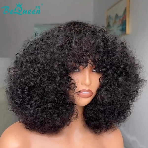 BeQueen "Josie" Perruque Bob Curly wave avec Sans colle 12 Pouces Moitié prix