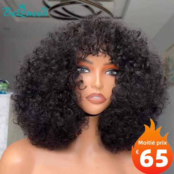 BeQueen "Josie" Perruque Bob Curly wave avec Sans colle 12 Pouces Moitié prix