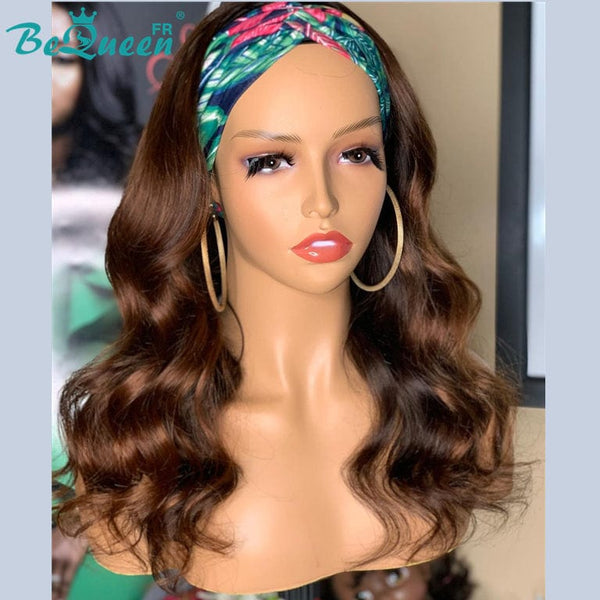 BeQueen Perruque Longue à Bandeau Body Wave Marron mix Brun